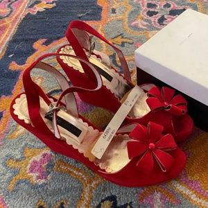 Marc Jacobs Vintage Red Suede Platforms